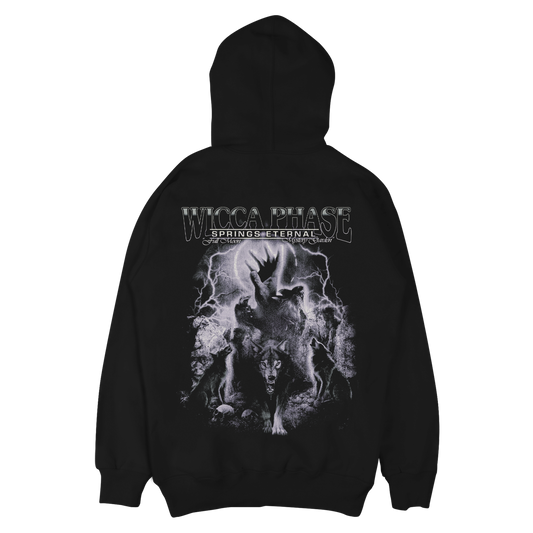 The Wolf's Cry at Midnight Pullover Hooded Sweatshirt